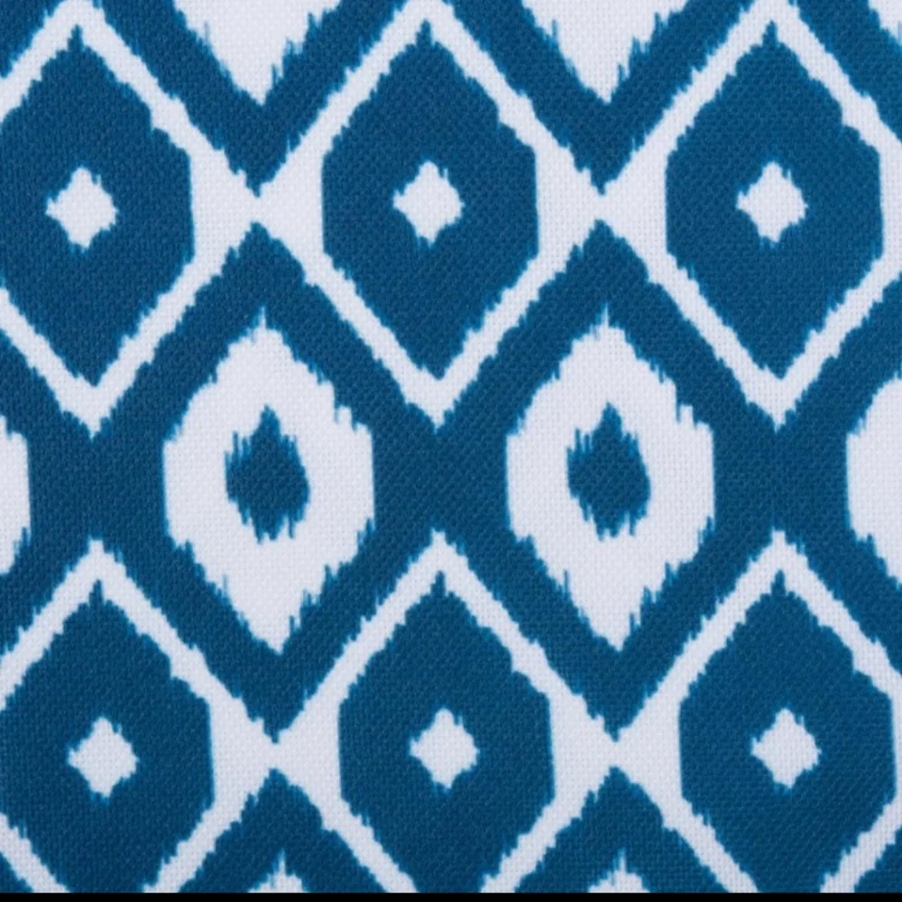 Pier 1 Imports Coastal Blue Ikat Outdoor Table Runner 14 x 108 BNWT NO UMBRELLA